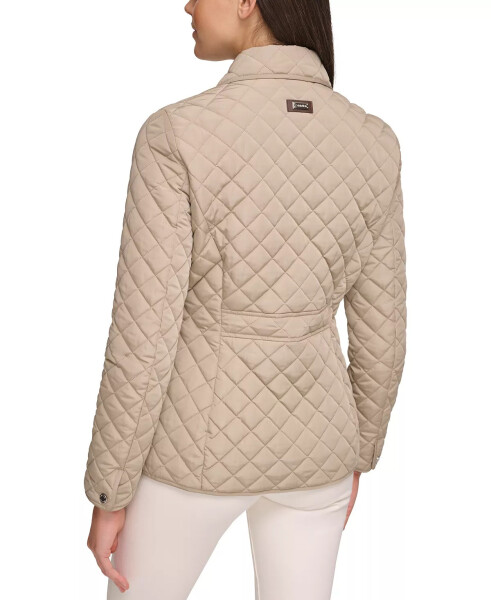 Womens Collared Quilted Coat Birch - 2