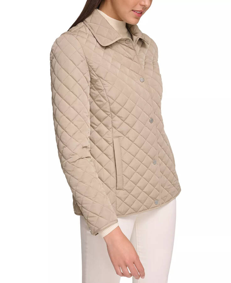 Womens Collared Quilted Coat Birch - 3