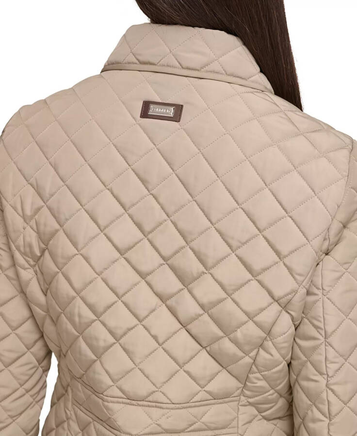 Womens Collared Quilted Coat Birch - 5