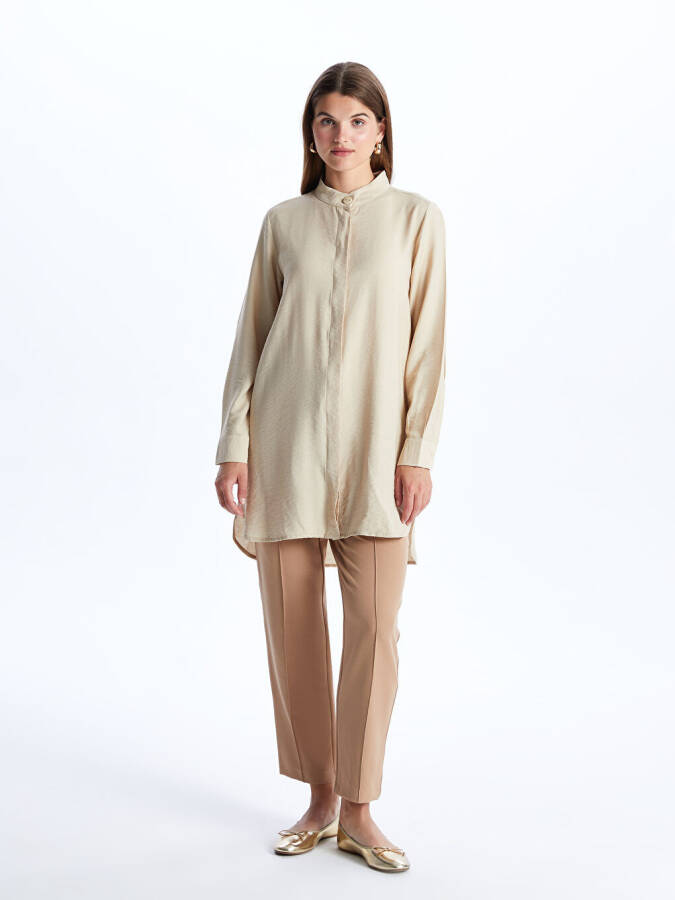 Women's Collared Shirt Tunic - 10