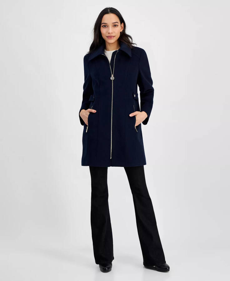 Women's Collared Zip-Front Coat, Created for Modazone Admiral - 1