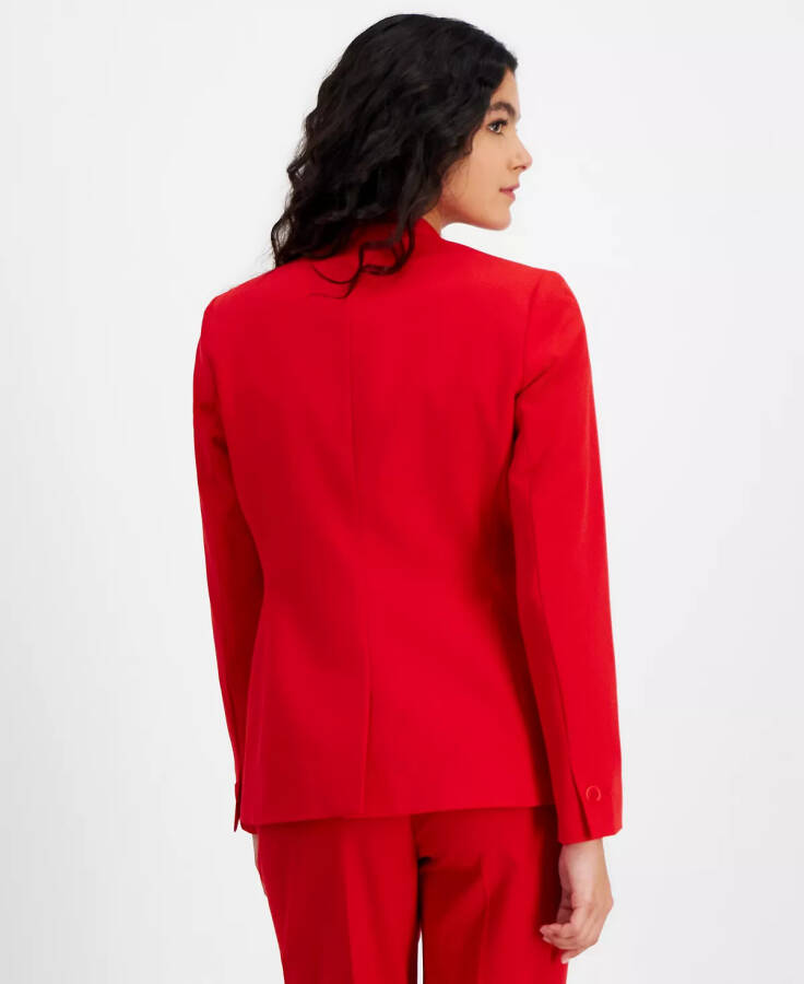 Women's Collarless Open-Front Blazer, Created for Modazone Salsa Red - 2