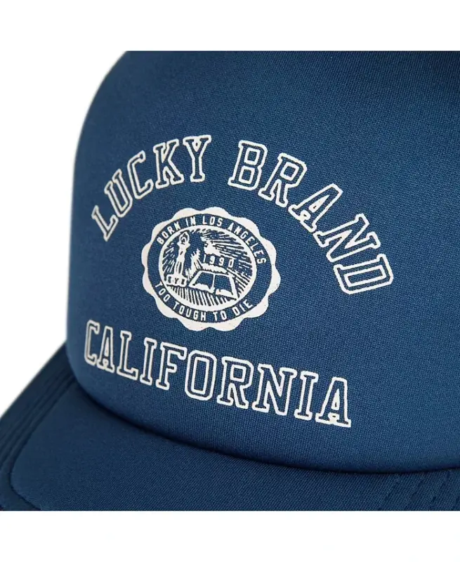 Women's Collegiate Trucker Hat-Blue - 3