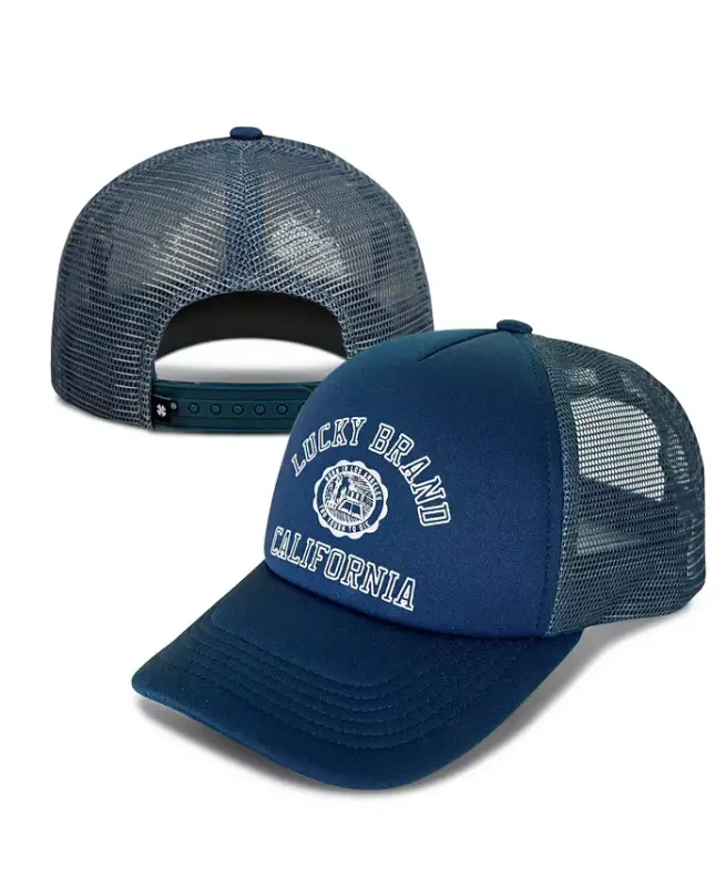 Women's Collegiate Trucker Hat-Blue - 5