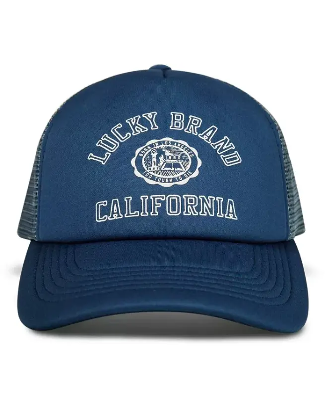 Women's Collegiate Trucker Hat-Blue - 6