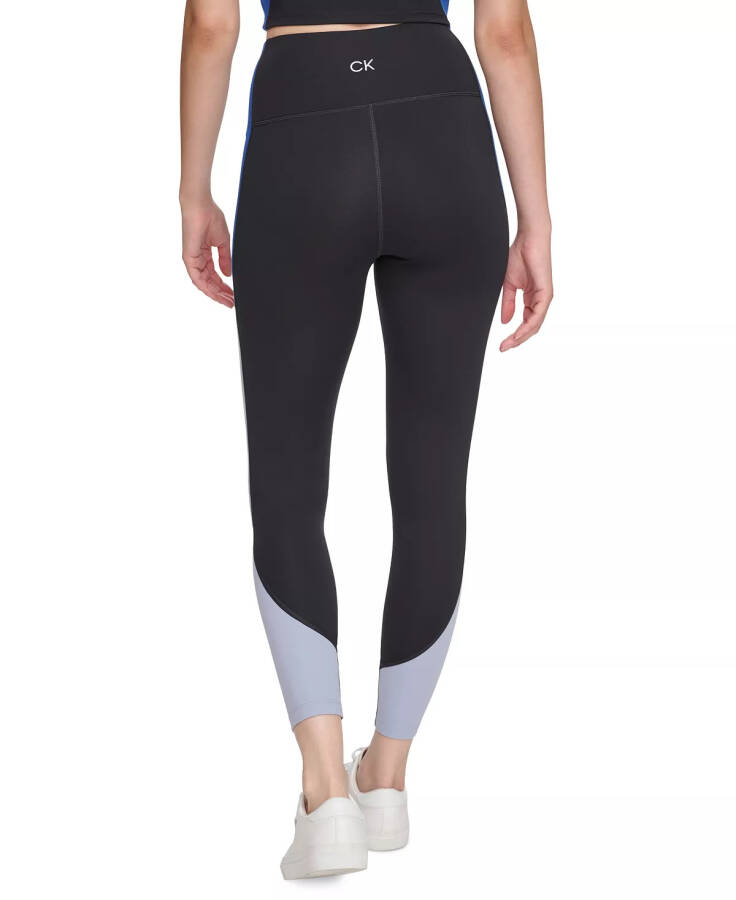 Women's Colorblock High-Waisted 7/8 Leggings Black/polar/mazarine Blue - 2