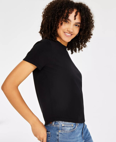 Women's Cotton Crewneck Short-Sleeve T-Shirt Black - 3