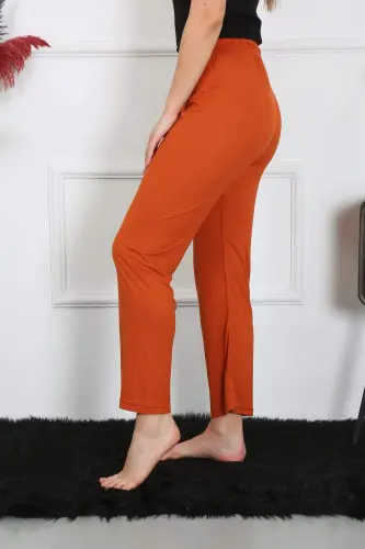 Women's Cotton Knit Single Bottom Pajamas Cream 27513 - 3