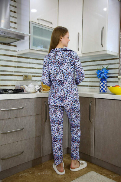 Women's Cotton Long Sleeve Pajama Set 2769 - 4