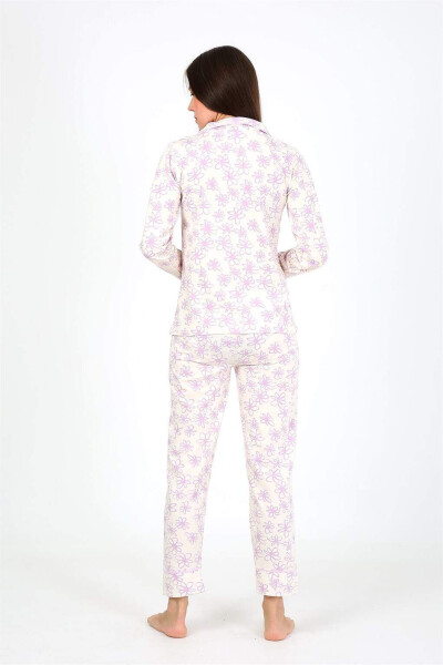 Women's Cotton Long Sleeve Pajama Set 2776 - 4