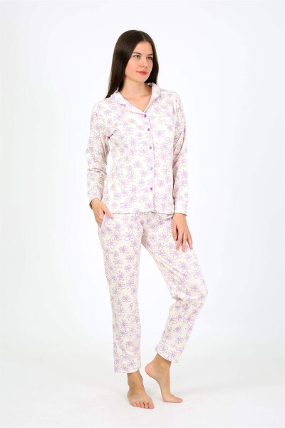 Women's Cotton Long Sleeve Pajama Set 2776 - 10