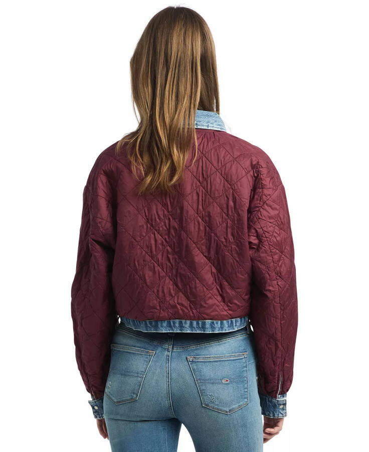 Women's Cotton Quilted Reversible Denim Jacket DENIM LIGHT - 2