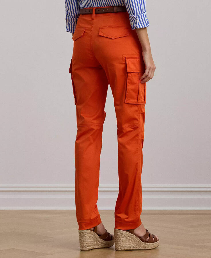 Women's Cotton Sateen Cargo Pants Orange Lily - 2