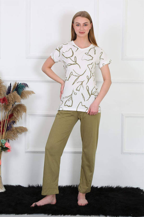 Women's Cotton Short Sleeve Pajama Set 4141 - 2