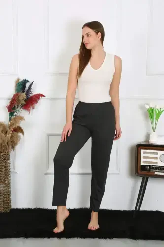 Women's Cotton Single Bottom Pajama Set in Grey 27514 - 1