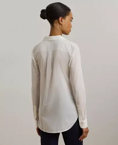 Women's Cotton Voile Shirt-White - LAUREN RALPH LAUREN (1)