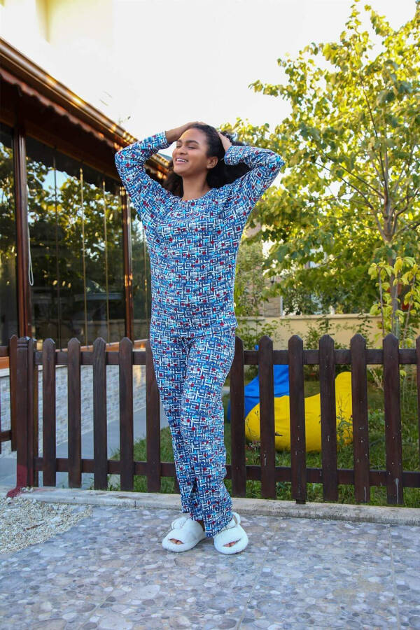 Women's Cotton Wide Leg Pajama Set 4125 - 8