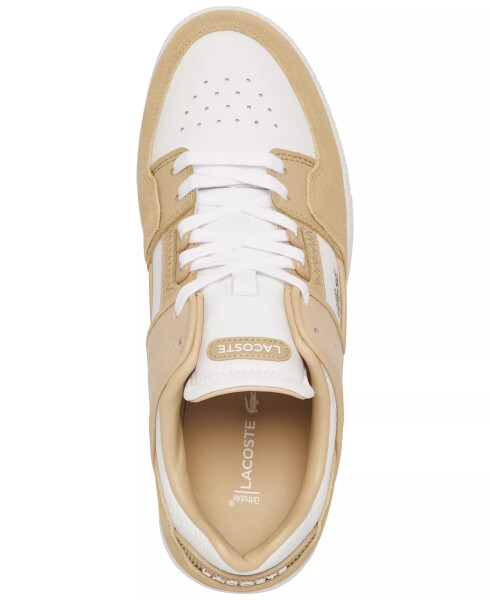 Women’s Court Cage Leather Casual Sneakers from Finish Line Sand, White - 5