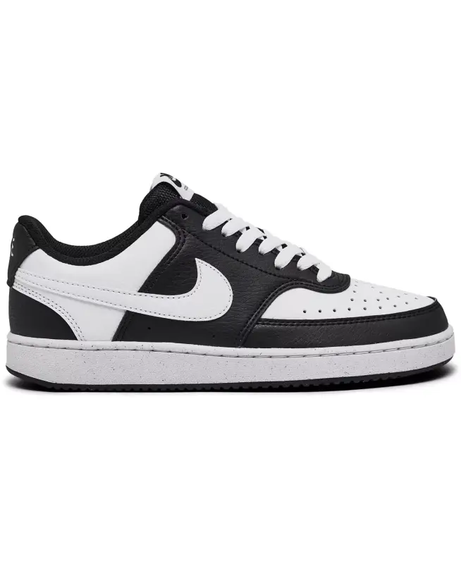 Women's Court Vision Low Next Nature Casual Sneakers from Finish Line-Black/White - 2