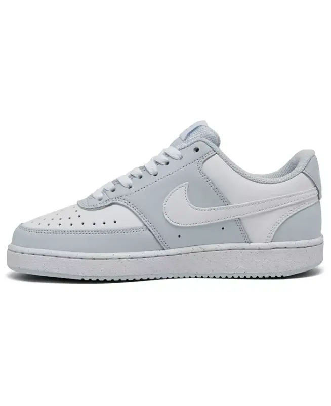 Women's Court Vision Low Next Nature Casual Sneakers from Finish Line - Grey/White - 3