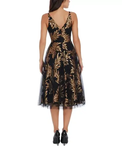 Women's Courtney Sequin and Tulle Dress - Gold Multi - 2