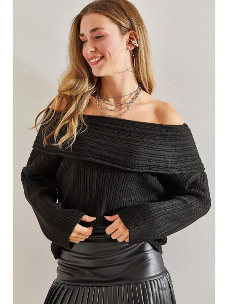 Women's Cowl Neck Sweater - Black - LC WAIKIKI