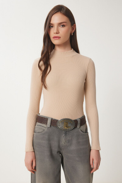 Women's Cream Fisherman Knitted Jumper GT00054 - 3