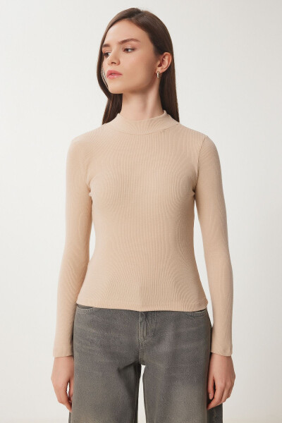 Women's Cream Fisherman Knitted Jumper GT00054 - 4