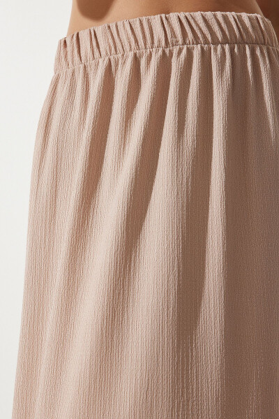 Women's Cream Ruffle Summer Midi Skirt DD01231 - 5