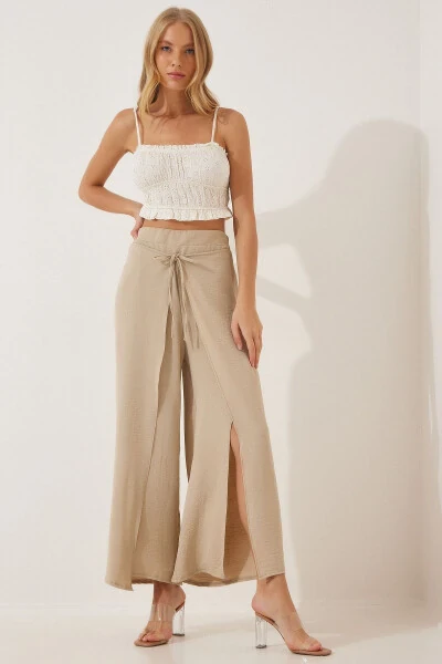 Women's Crepe Skirt Look Ayrobin Palazzo Pants DE00009 - 2