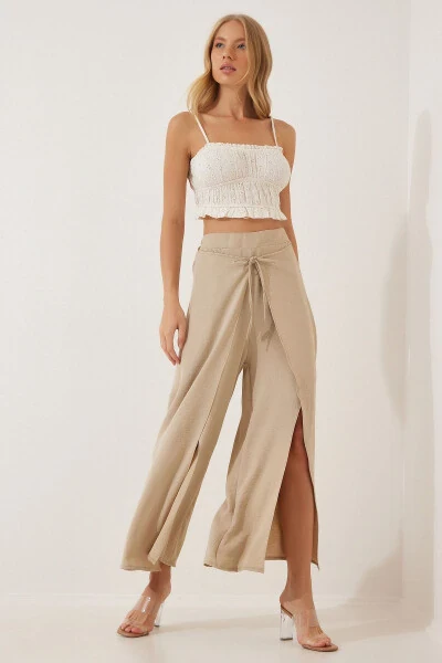 Women's Crepe Skirt Look Ayrobin Palazzo Pants DE00009 - 4