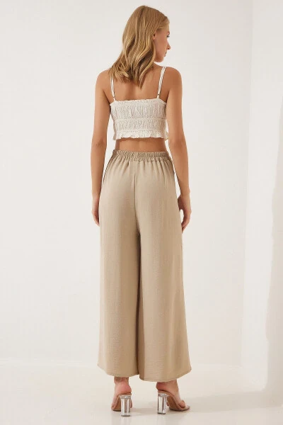 Women's Crepe Skirt Look Ayrobin Palazzo Pants DE00009 - 6