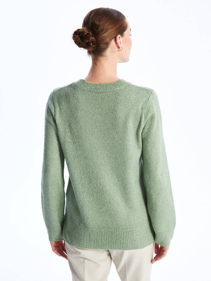 Women's Crew Neck Long Sleeve Knit Sweater - 12