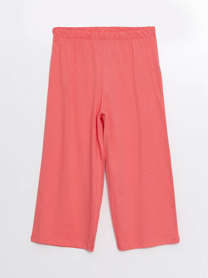 Women's Crew Neck Plain Capri Pajama Set - 13