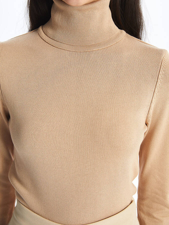 Women's Crew Neck Plain Long Sleeve Knit Sweater - 11