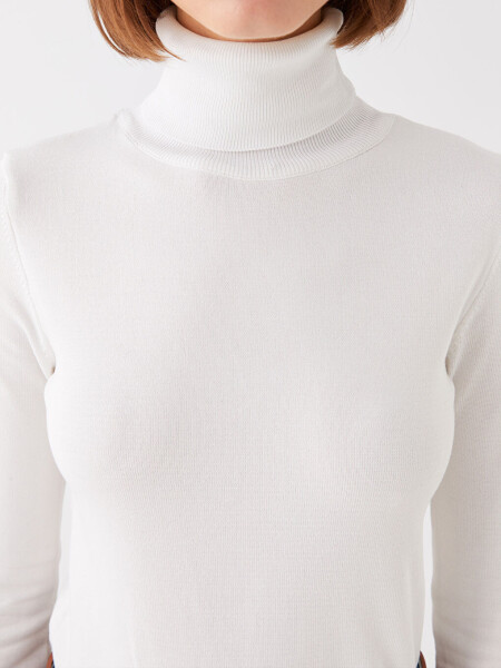 Women's Crew Neck Plain Long Sleeve Knit Sweater - 11