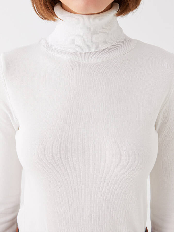 Women's Crew Neck Plain Long Sleeve Knit Sweater - 18