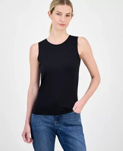 Women's Crewneck Layering Tank Top, Created for Modazone - 1