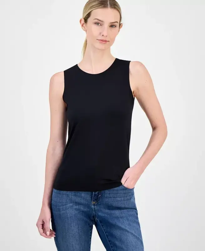 Women's Crewneck Layering Tank Top, Created for Modazone - 1