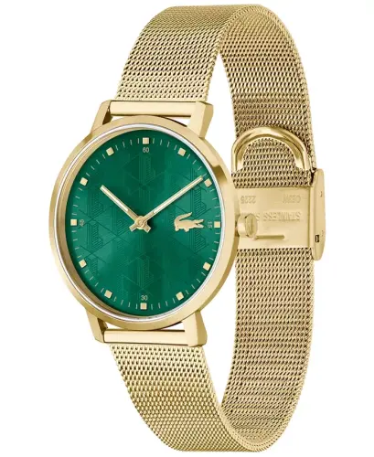 Women's Crocorigin Quartz Gold-Tone Stainless Steel Bracelet Watch 35mm-Gold - LACOSTE (1)