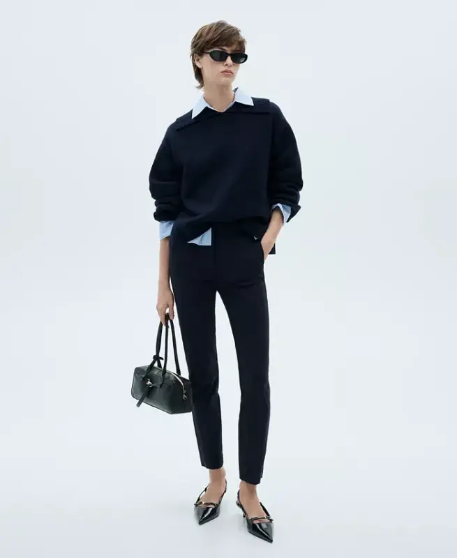 Women's Crop Skinny Pants - Dark Navy - 4