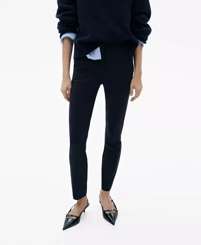 Women's Crop Skinny Pants - Dark Navy - mango