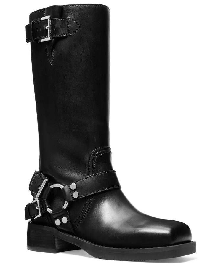 Women's Crosby Leather Moto Boots Black - 1