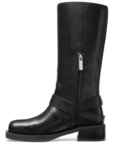 Women's Crosby Leather Moto Boots Black - 4