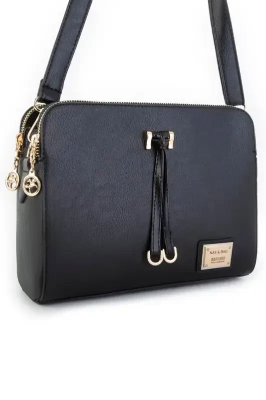 Women's Crossbody Bag - Black-Black - NAS BAG