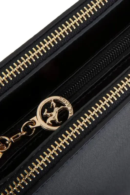 Women's Crossbody Bag - Black-Black - 2