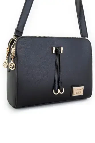 Women's Crossbody Bag - Black-Black - 4