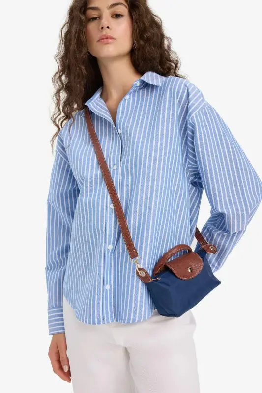 Women's Crossbody Bag - Navy Blue - 1