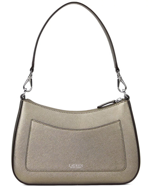 Women's Crosshatch Leather Medium Danni Shoulder Bag Antique Pewter - 5