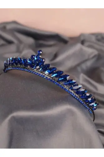 Women's Crown Henna and Engagement Crown Thin Shuttle Stone Henna Crown – Other Hair Accessories-BLUE - 4